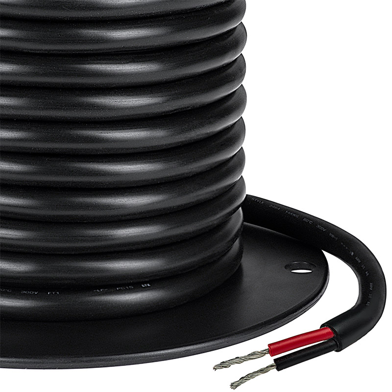 Black Jacketed 14 Gauge Wire - Two Conductor Power Wire